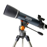Side view facing left of the Celestron AstroMaster 102AZ Telescope