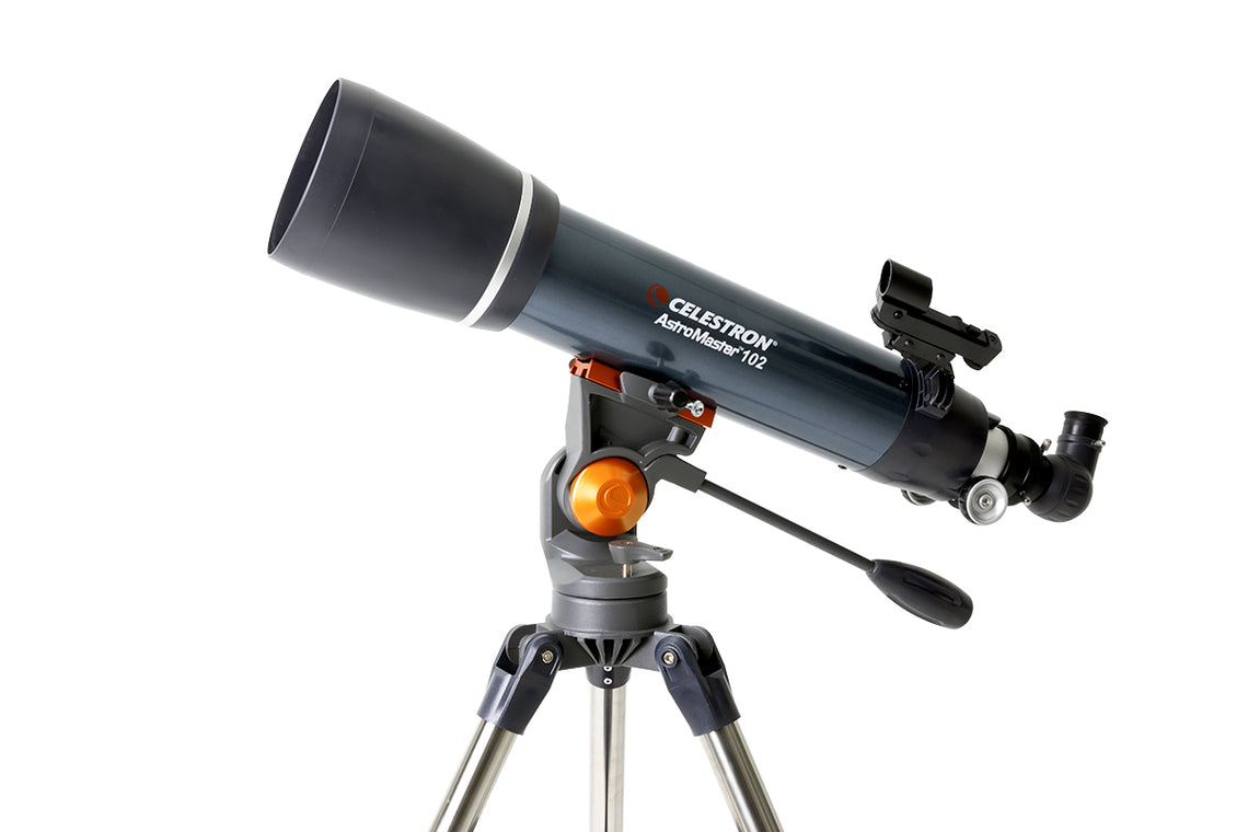 Side view facing left of the Celestron AstroMaster 102AZ Telescope