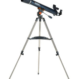 Full height steel tripod and mount on the Celestron AstroMaster LT 70AZ Telescope