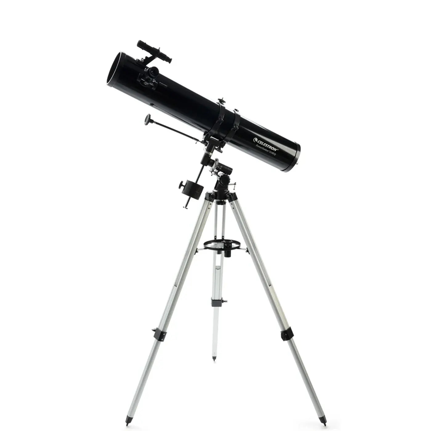 Celestron PowerSeeker 1149EQ Reflector Telescope black, with equatorial mount and full height tripod