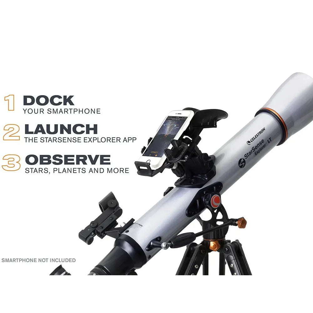 Celestron StarSense Explorer LT 70 AZ Telescope with smartphone attachment     with instructions Doc, Launch & Observe