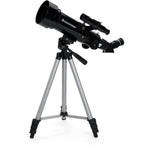 Celestron Travel Scope 70mm Portable Telescope - side view with tripod at half height