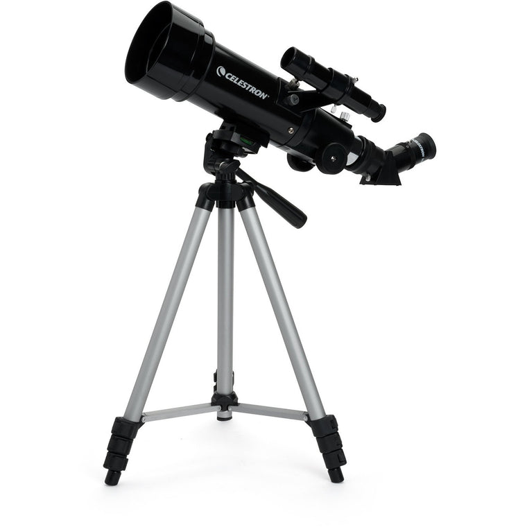 Celestron Travel Scope 70mm Portable Telescope - side view with tripod at half height