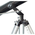 close up of the metal alt-Az mount on the saxon 607