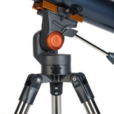 Close up of the mount with the Celestron AstroMaster LT 70AZ Telescope