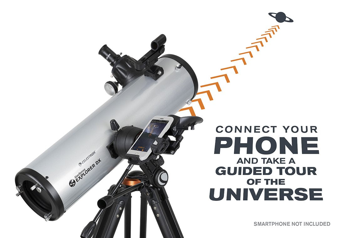 Celestron StarSense Explorer DX 130AZ - Smartphone app-enabled newtonian reflector telescope. Telescopes.net.nz