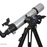 Side view of DX mount and docking station for he Celestron StarSense Explorer DX 102AZ - Smart phone app-enabled refractor telescope