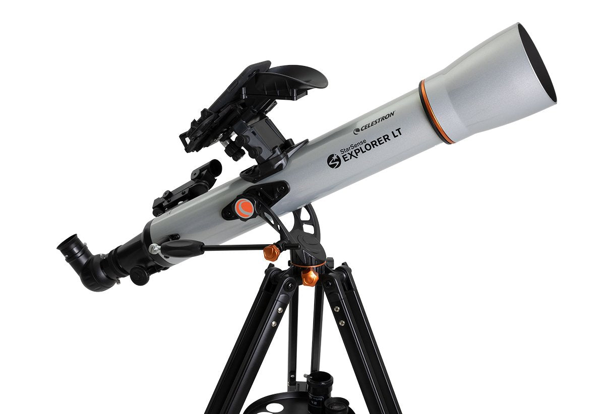 Celestron StarSense Explorer LT 70AZ - Smartphone app-enabled refractor telescope facing right 