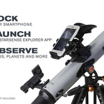 Dock, launch, observe instructions for the Celestron StarSense Explorer LT 80AZ - Smartphone app-enabled refractor telescope