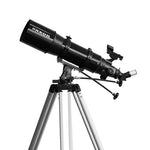 Black Saxon 1206-AZ3 Pioneer Refractor Telescope side view facing left