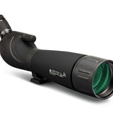 A black Konus Konuspot 80C spotting scope with tripod and smartphone adapter.
