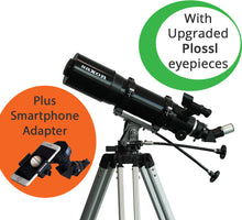 Load image into Gallery viewer, Saxon 1025 AZ3 Pioneer Refractor Telescope with Smart Phone Adapter