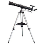 Full hight silver tripod on teh saxon 909-AZ3 Refractor Telescope