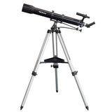 Full hight silver tripod on teh saxon 909-AZ3 Refractor Telescope