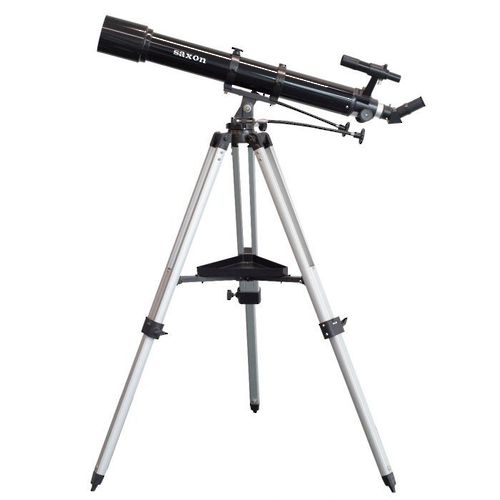 Full hight silver tripod on teh saxon 909-AZ3 Refractor Telescope